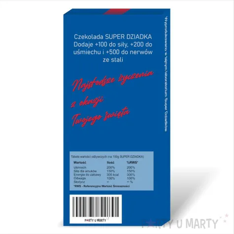prezent na dzien dziadka upominek opakowanie na czekolade super dziadek personalizacja imie