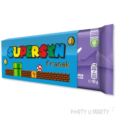 prezent na dzien dziecka chlopaka urodziny opakowanie na czekolade gaming super syn