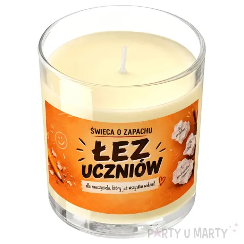 prezent na dzien edukacji dla nauczyciela wychowawczyni swieca zapachowa o zapachu lez uczniow
