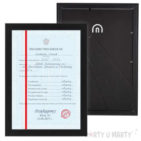 prezent na dzien edukacji zakonczenie roku dla nauczyciela swiadcetwo w ramce szola podstawowa