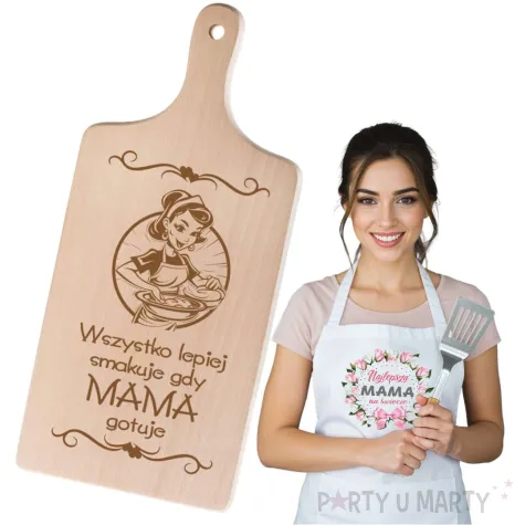 prezent na dzien matki deska do krojenia wszystko smakuje gdy mama gotuje 11 5 x 26 5 cm