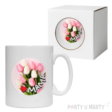prezent na dzien matki kubek mama i tulipany 330 ml