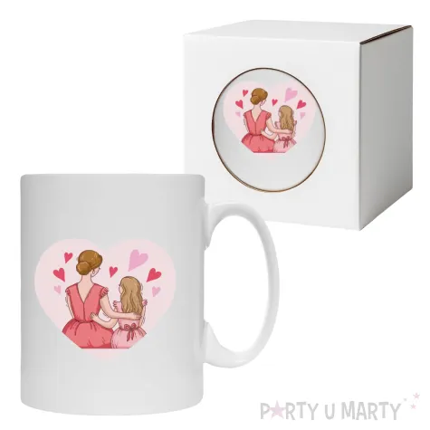 prezent na dzien matki kubek mama w serduszkach 330 ml