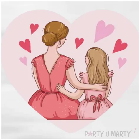 prezent na dzien matki poszewka na poduszke mama w serduszkach 40 x 40 cm