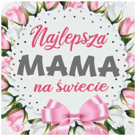 prezent na dzien matki poszewka na poduszke najlepsza mama na swiecie roze 40 x 40 cm