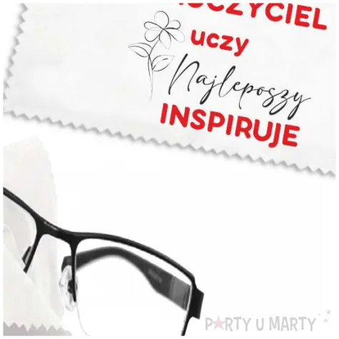 prezent na dzien nauczyciela sciereczka z mikrofibry do czyszczenia okularow dobry nauczyciel