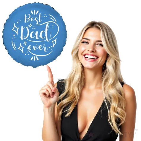 prezent na dzien ojca 23 czerwca balon foliowy best dad ever dekoracja do girlandy