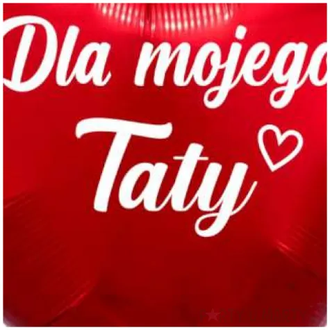 prezent na dzien ojca 23 czerwca balon foliowy czerwone serce dla mojego taty dekoracja 18
