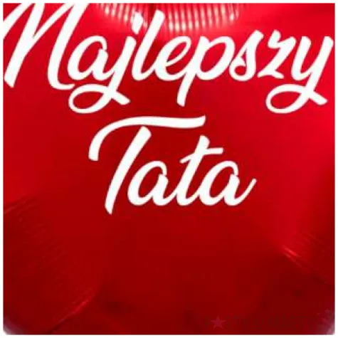 prezent na dzien ojca 23 czerwca balon foliowy czerwone serce najlepszy tata dekoracja 18