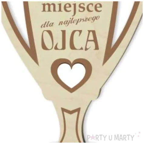 prezent na dzien ojca 23 czerwca drewniana figurka puchar dla najlepszego ojca dekoracja