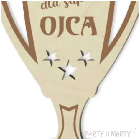 prezent na dzien ojca 23 czerwca drewniana figurka puchar dla super ojca dekoracja