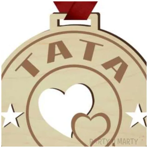 prezent na dzien ojca 23 czerwca drewniany medal tata na 100 upominek