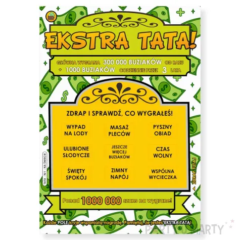 prezent na dzien ojca 23 czerwca duza zdrapka ekstra tata upominek