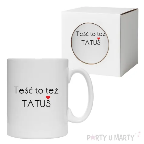 prezent na dzien ojca kubek ceramiczny tesc to tez tatus upominek 330 ml