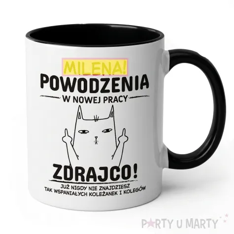 prezent na odejscie z pracy kubek z imieniem powodzenia w nowej pracy zdrajco personalizacja