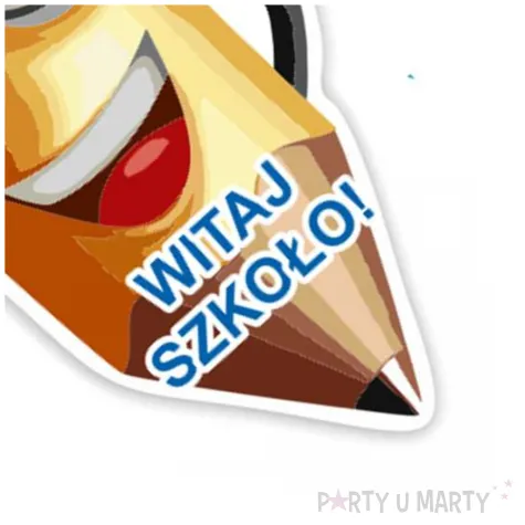 prezent na rozpoczecie roku szkolnego dekoracja kartonowa sprytny olowek na lizak witaj szkolo