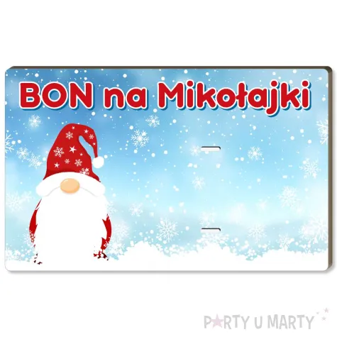 prezent na swieta boze narodzenie mikolajki karnet na banknot bon slepy mikolaj
