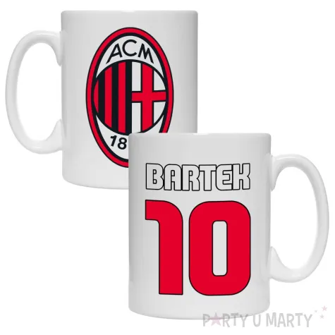prezent na urodziny dla kibica pilkarza kubek pilka nozna ac milan personalizacja