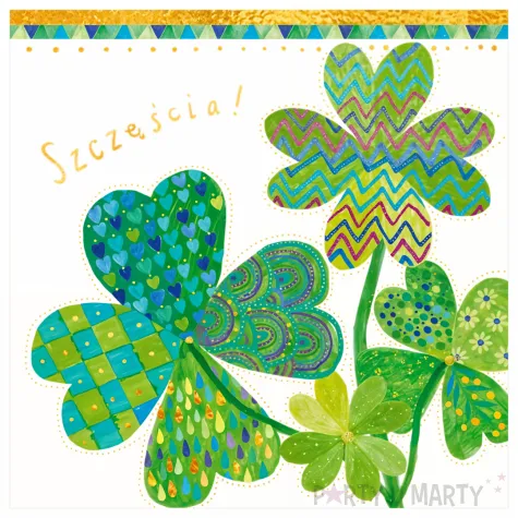 prezent na urodziny kartka okolicznosciowa koniczynka pamiatka zyczenia koperta