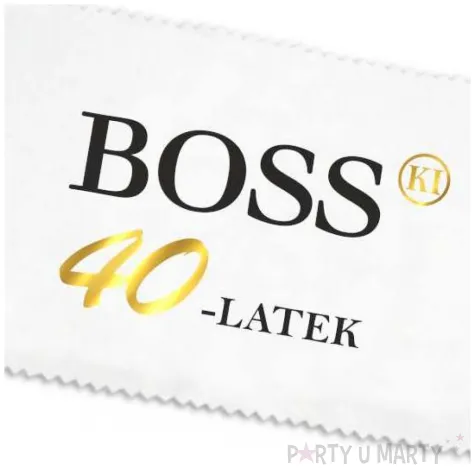 prezent na urodziny sciereczka z mikrofibry bosski 40 latek do czyszczenia okularow 15x10 cm