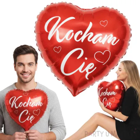 prezent na walentynki balon foliowy serce kocham cie godan 18 hrt
