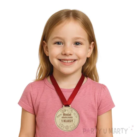 prezent na zakonczenie roku szkolnego drewniany medal ukonczenie 1 klasy upominek