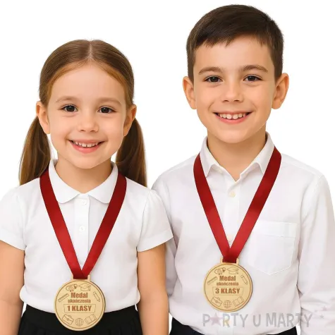 prezent na zakonczenie roku szkolnego drewniany medal ukonczenie 1 klasy upominek