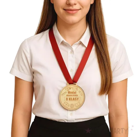 prezent na zakonczenie roku szkolnego drewniany medal ukonczenie 8 klasy upominek