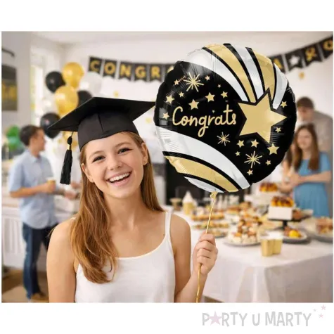 prezent na zakonczenie roku szkolnego studiow dla absolwenta balon foliowy congrats na hel