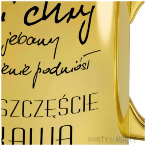 prezent zloty kubek mi ch je cisnienie podniosl na szczescie kawa je obnizyla