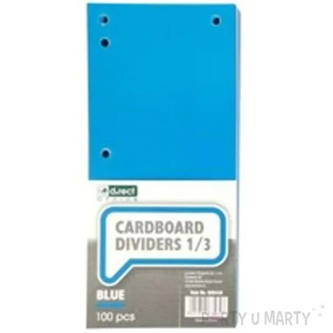 przekladki kartonowe do segregatora niebieskie d rect 100 szt