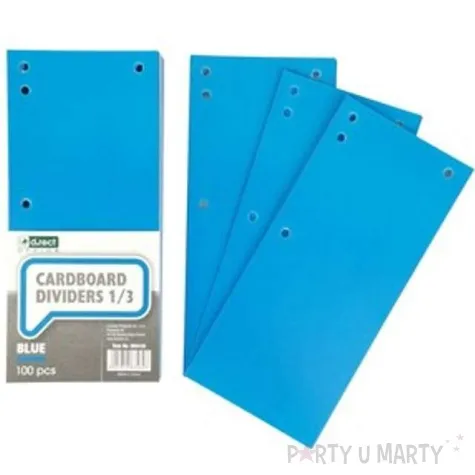 przekladki kartonowe do segregatora niebieskie d rect 100 szt