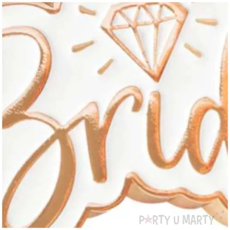 przypinka bride rozowa zlota partypal 3 5 x 2 cm 1 szt