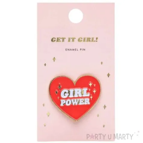 przypinka girl power partydeco 3x3 cm