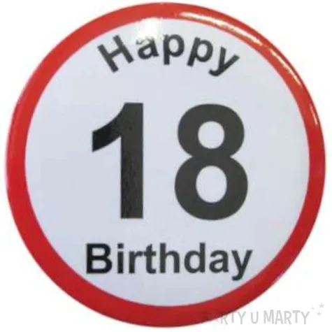 przypinka happy birthday 18 urodziny gadgetmaster 56 mm