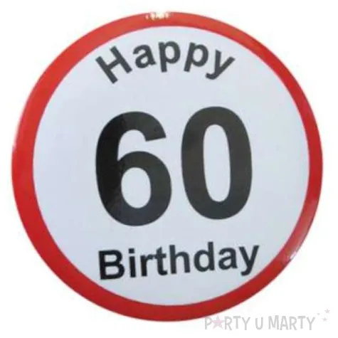 przypinka happy birthday 60 urodziny gadgetmaster 56 mm