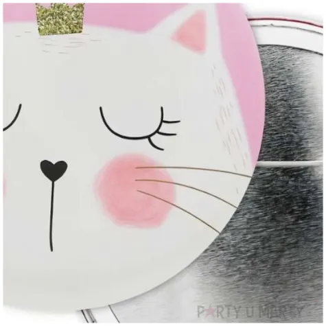 przypinka kotek z korona rozowy godan 10 cm