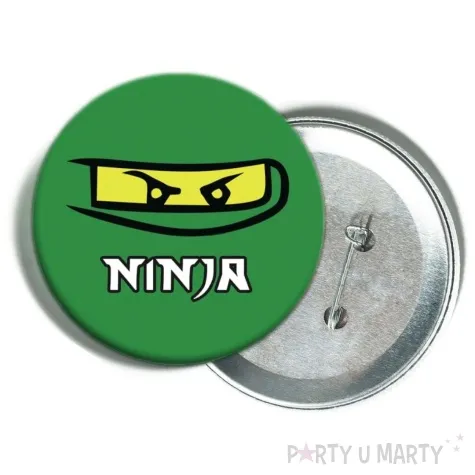 przypinka ninja zielony congee 56 mm