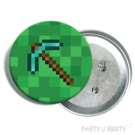 przypinka piksele diamentowy kilof congee 56 mm