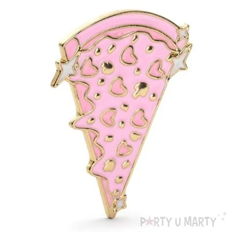 przypinka pizza rozowa partydeco