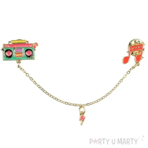 przypinka radio i nutka partydeco