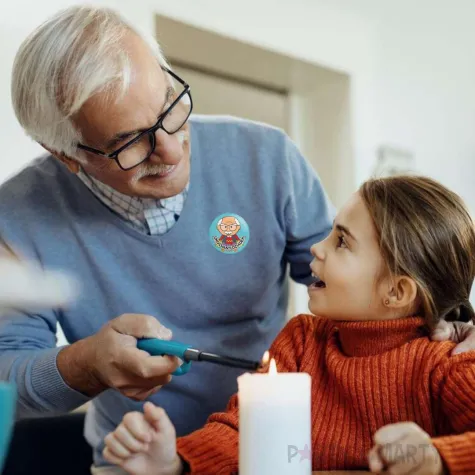 przypinka ukochany dziadek okragla 56 mm