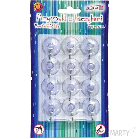 przyssawki z haczykiem aliga 2 5 cm 12 szt