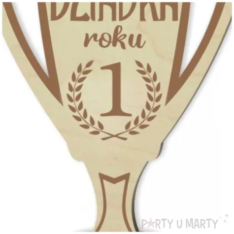 puchar dziadek roku drewniany 92 x 135 mm