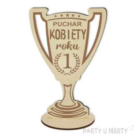 puchar dzien kobiet kobieta roku drewniany 92 x 135 mm