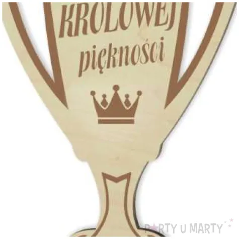 puchar dzien kobiet krolowa pieknosci drewniany 92 x 135 mm