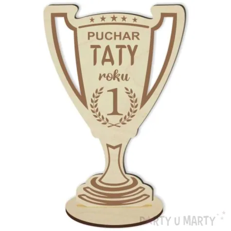 puchar dzien ojca tata roku drewniany 92 x 135 mm