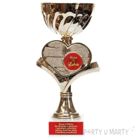 puchar kocham cie babciu metalowe giftmania 19 cm