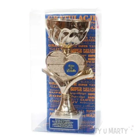 puchar kocham cie dziadku metalowy giftmania 19 cm