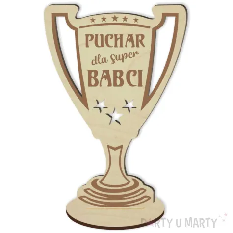 puchar super babcia drewniany 92 x 135 mm